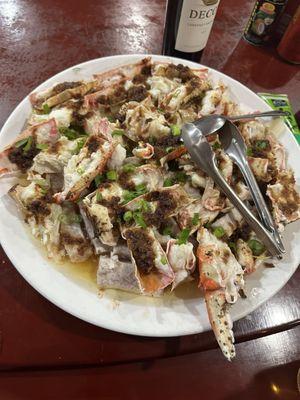 Steamed king crab