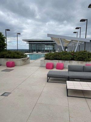 Pool area on the rooftop