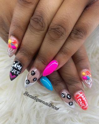 Arcade nails by Nikki