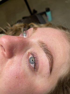 Lash lift + tint with brow lamination + henna!