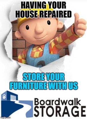 If you need somewhere to store your furniture while having your house remodeled, come on out to Boardwalk Storage Macon Road and store with