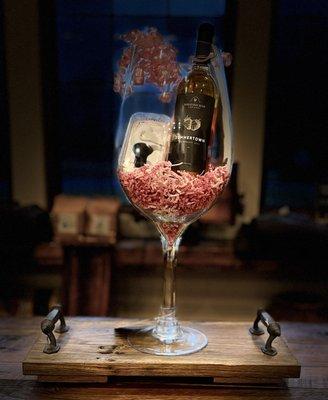 Big Bordeaux wine glass Valentine option