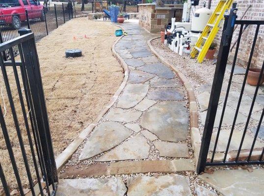 Flagstone walkway