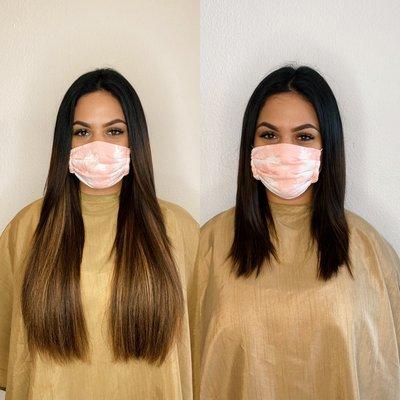 Before and After Hair Extensions