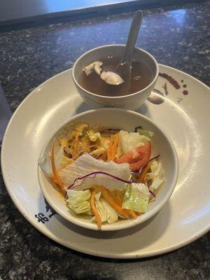 Soup and salad.