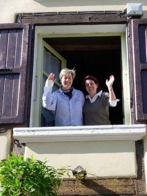 Jackie and Valerie, your hostesses on the French Escapade tours