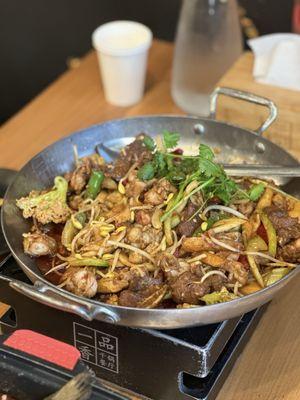 Bullfrog and Beef Short Ribs with king oyster mushroom