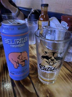 Wow the delirium beer is over 10% alcohol. So delicious  Loved the boneless chicken and cauliflower.