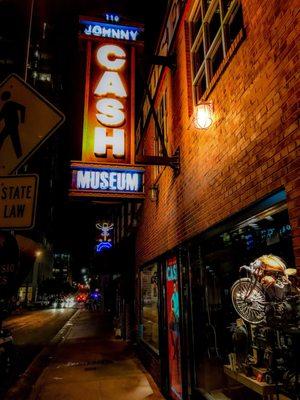 Johnny Cash Museum signage