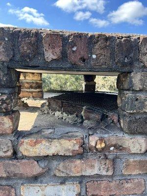 Unsafe stone flue