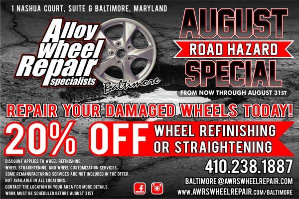 August Wheel Repair Special