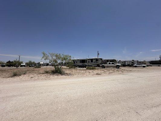 View looking into the RV Park