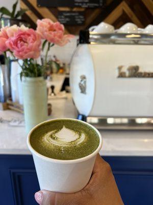 Matcha latte & beautiful ambiance  ig: @littlenursejade