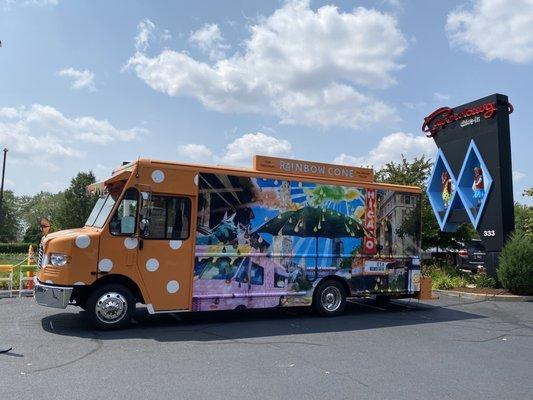 Rainbow  cone truck  at Superdawg