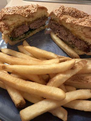 Cheeseburger and French Fries