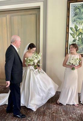 Lovely bridal bouquet. I love the shape!