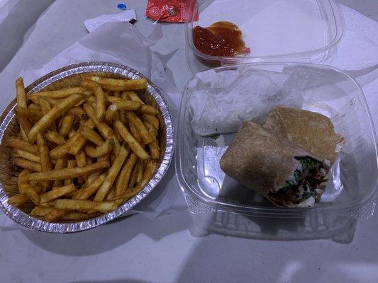 Fries and BLT Wrap