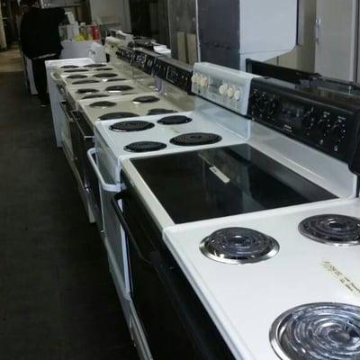 large selection of electric ranges