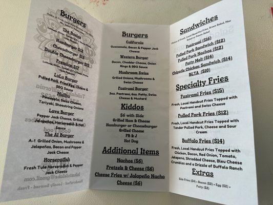 The menu, part 2