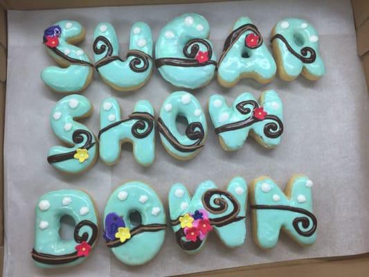 Custom letter donuts, decorated however you want!