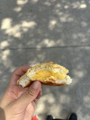 Egg custard pineapple bun (it was so good that I ate most of it before remembering to take a picture)