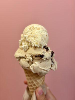 Double Scoop in Sugar Cone.