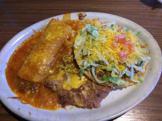 Enchilada and Tostada plate.