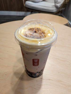 Creme brulee brown sugar milk tea