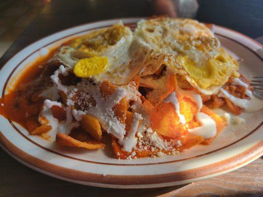 Red chilaquiles