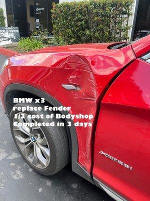 BMW x3 Major Damage Paint and Body