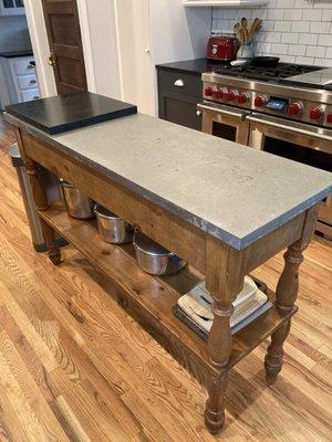 Hunt Table with  "distressed tin" top