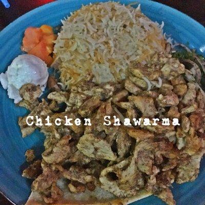 Chicken Shawarma!!!  Very good.