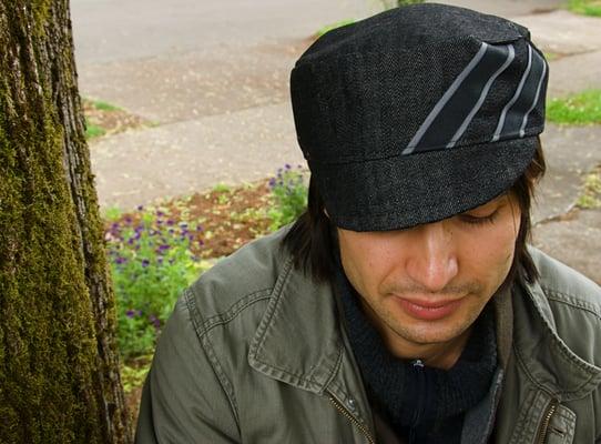 Marco models the original reversible Ptown cap.