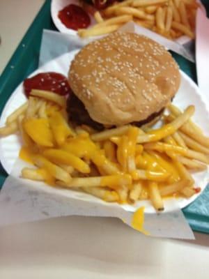 Cheeseburger Special with cheese fries