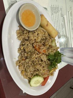 Lunch thai fried rice with pork - highly recommend