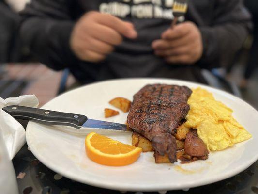 Steak and Eggs Breakfast is always a great choice