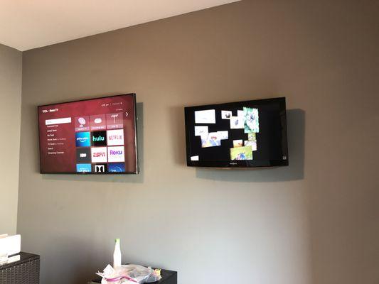 2tvs inwall concealment with power and mounting service