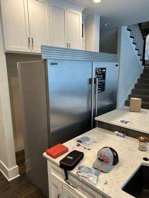 Overland Park's best refrigerator repair team, fixed this beautiful Frigidaire Professional built-in freezer.  Call Appliance Shark now!