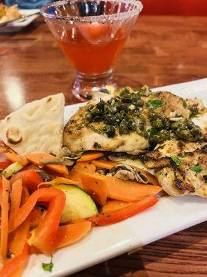 Chicken Piccata and Mediterranean Lemon drop