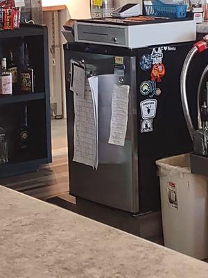 frosted glass fridge