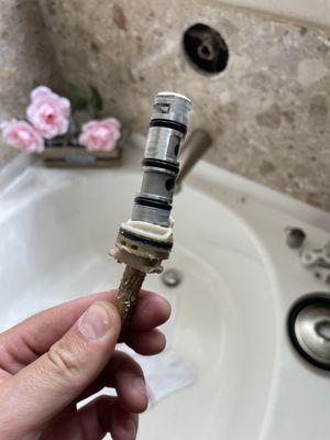 Shower cartridge broken