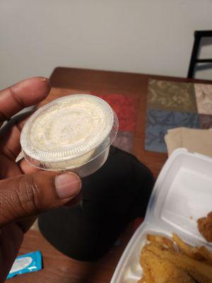 Special cup of extra seasoning I ordered..