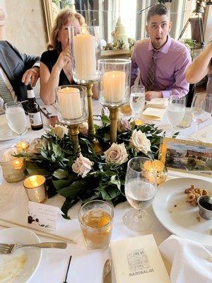 Guest Table floral arrangement.