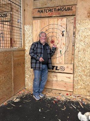 Dad with his bullseye