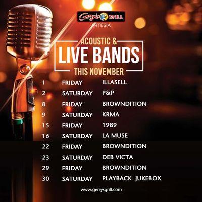 November Band Line up