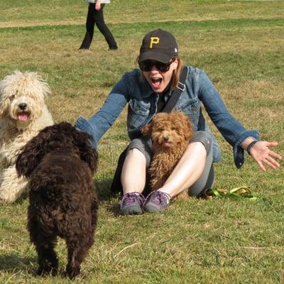 Lynsie and some of her friends at Lafayette Park.