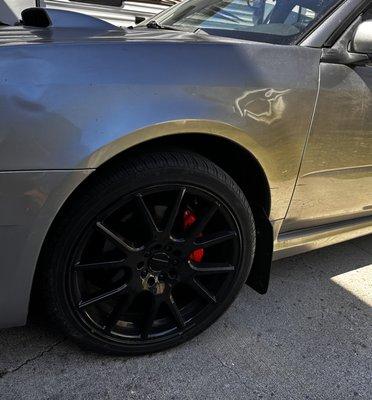 Joshua helped track down red calipers for my son's Impreza, a part not readily available in the non-STI version