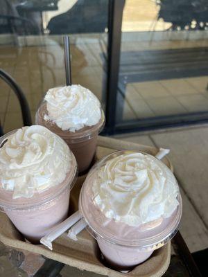 Strawberry and Chocolate Milkshakes