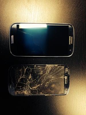 My cracked galaxy S3 looks brand new!