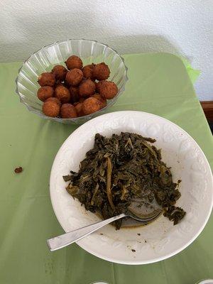 Collards and Hushpuppies